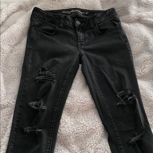 Black faded wash jeans